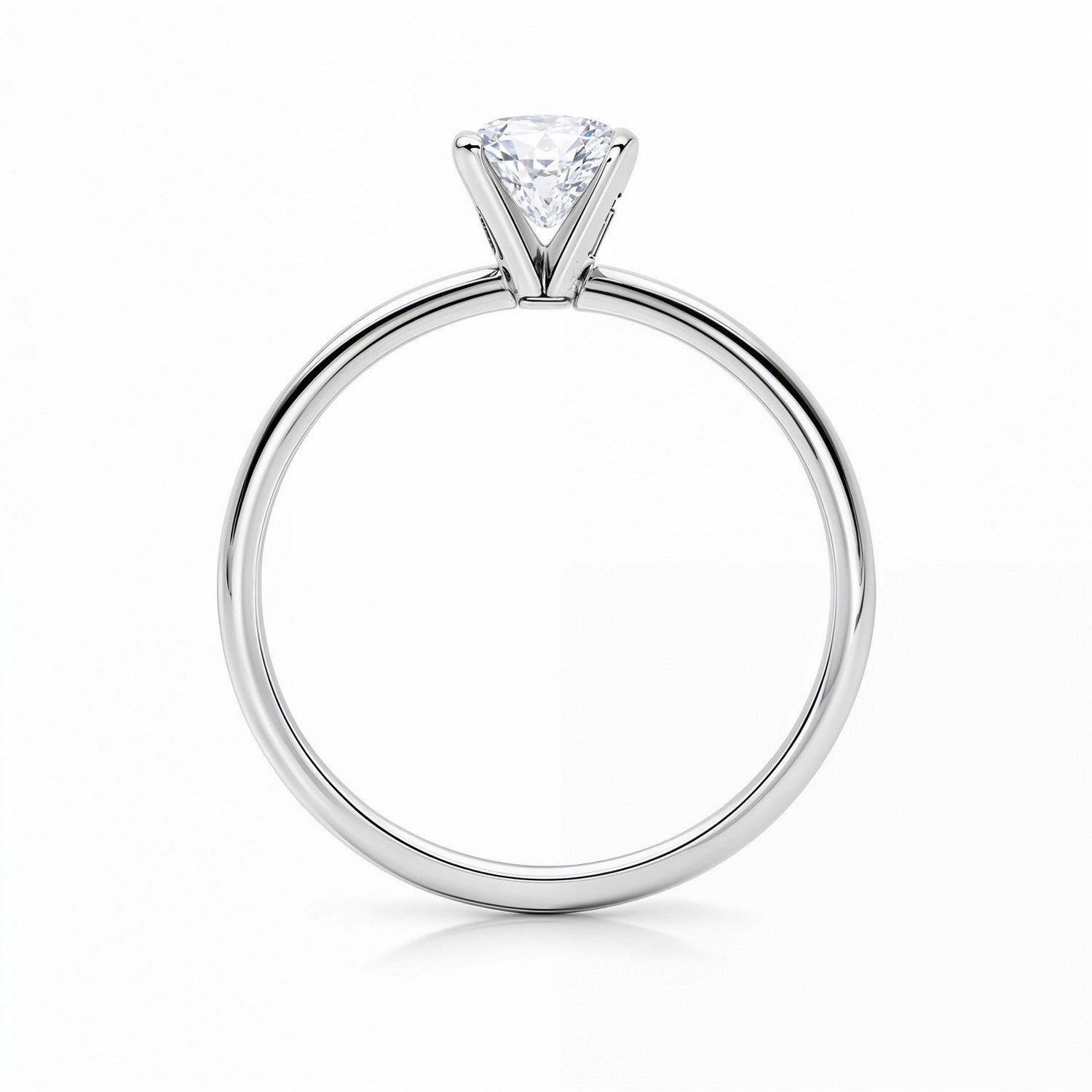 1 1/2 Carat Radiant Lab Grown IGI G/VS1 Diamond Solitaire Ring in 14K White Gold