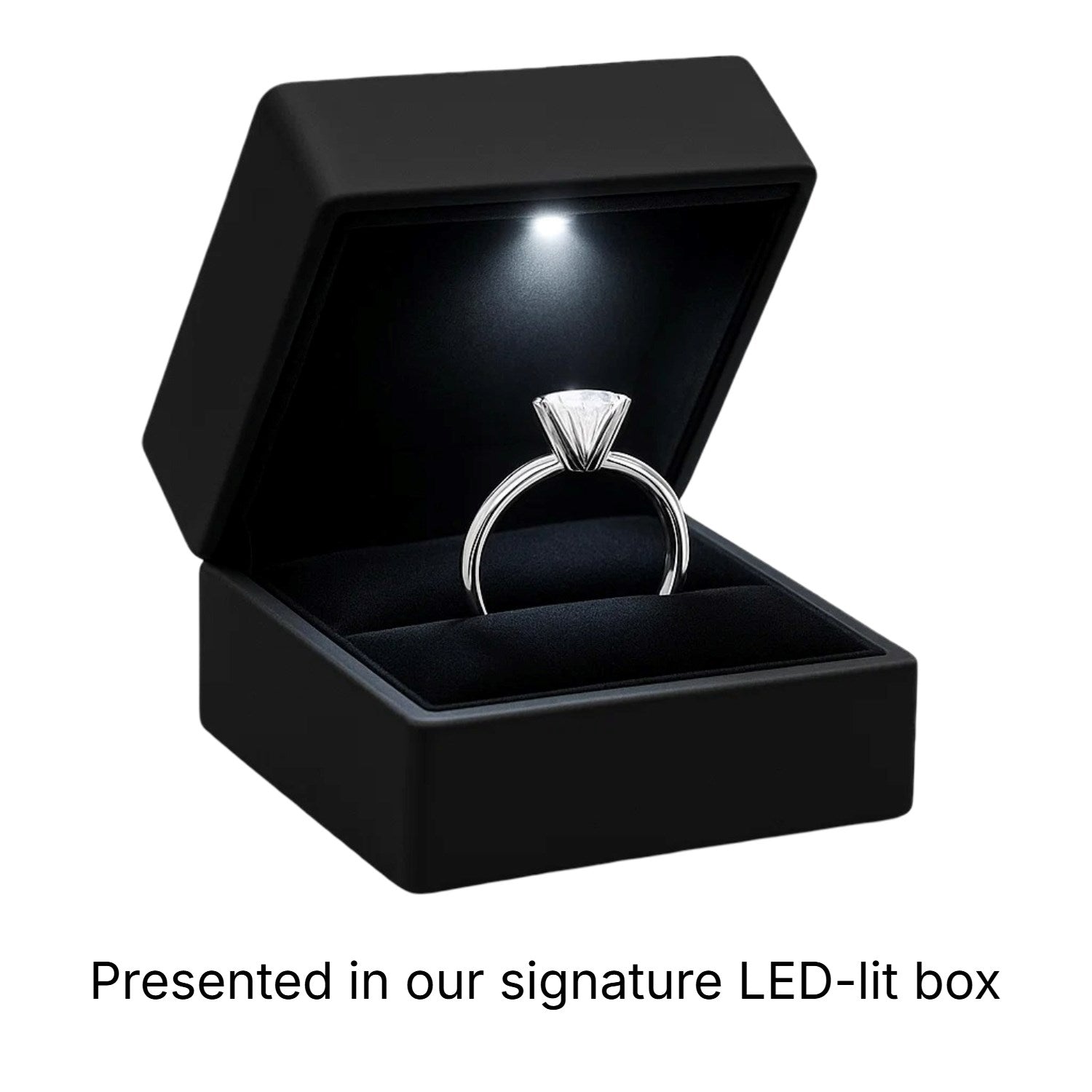 1 1/2 Carat Round Lab Grown IGI G/VS1 Diamond Solitaire Ring in 14K White Gold