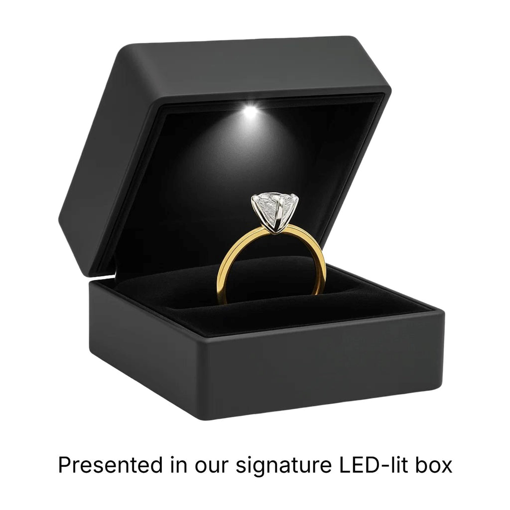 1 1/2 Carat Oval Lab Grown IGI G/VS1 Diamond Solitaire Ring in 14K Yellow Gold
