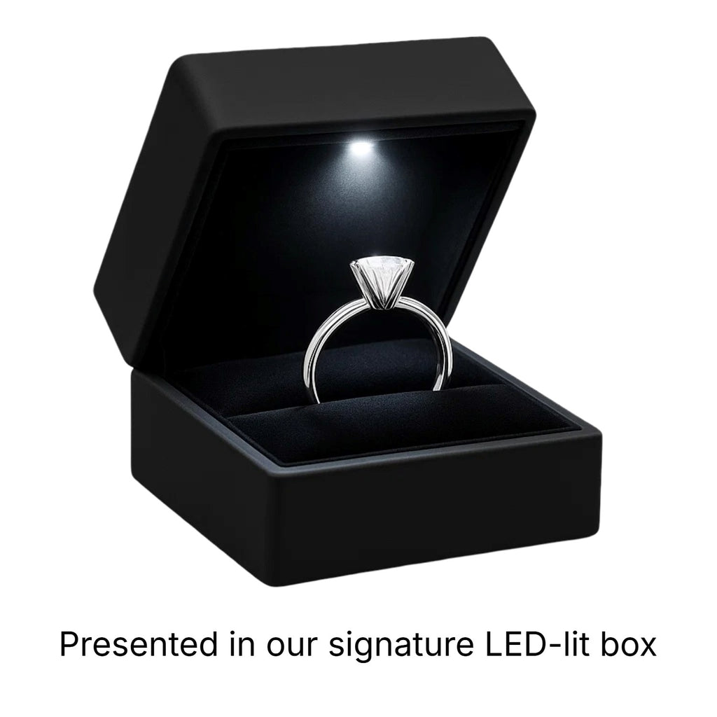 3 Carat Oval Lab Grown IGI G/VS1 Diamond Solitaire Ring in 14K White Gold
